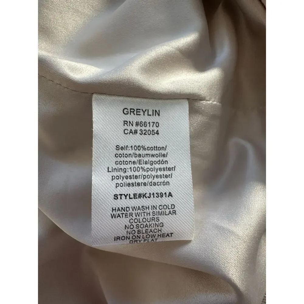 NWT Greylin Anthropologie Pocket Front Canvas Jacket Safari Belted Waist Medium